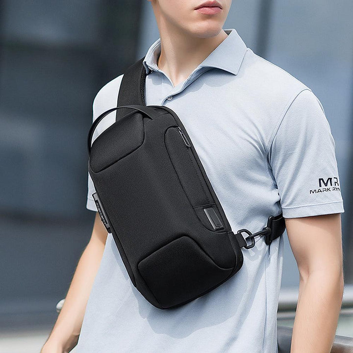 Mark Ryden MR7116 Anti-theft Chest Bag Crossbody Bag Business Bag USB Charging Men Handbag Travel Storage Bag - MRSLM