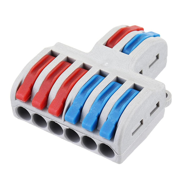20pcs SPL-62 Two Groups of Parallel One-in and Three-out Splitter Terminal Wire Connector - MRSLM