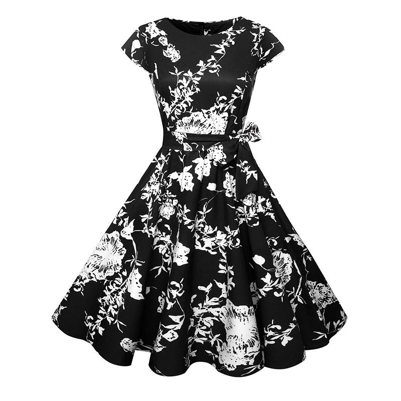 Women's Vintage Floral Printed Dress