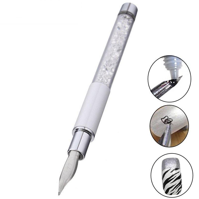 White Nail Art Pen Painting Drawing Line Smooth Manicure DIY Design Liner - MRSLM
