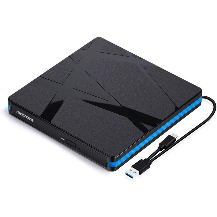 Optical Drives Type C+USB3.0 Black Blue Edge Support WIN98/XP/WIN7/WIN8/WIN10/ VISTA/ Mac 8.6 or Above System For Notebook - MRSLM