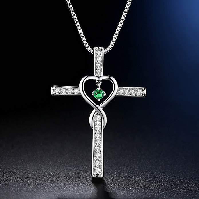 Fashion Cross Religious Belief Inlaid Zircon Pendant - MRSLM