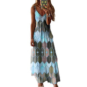 women's printed casual long dress, view 3 - MRSLM