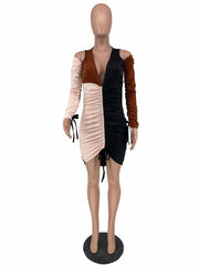 drawstring knee dress, view 6 - MRSLM