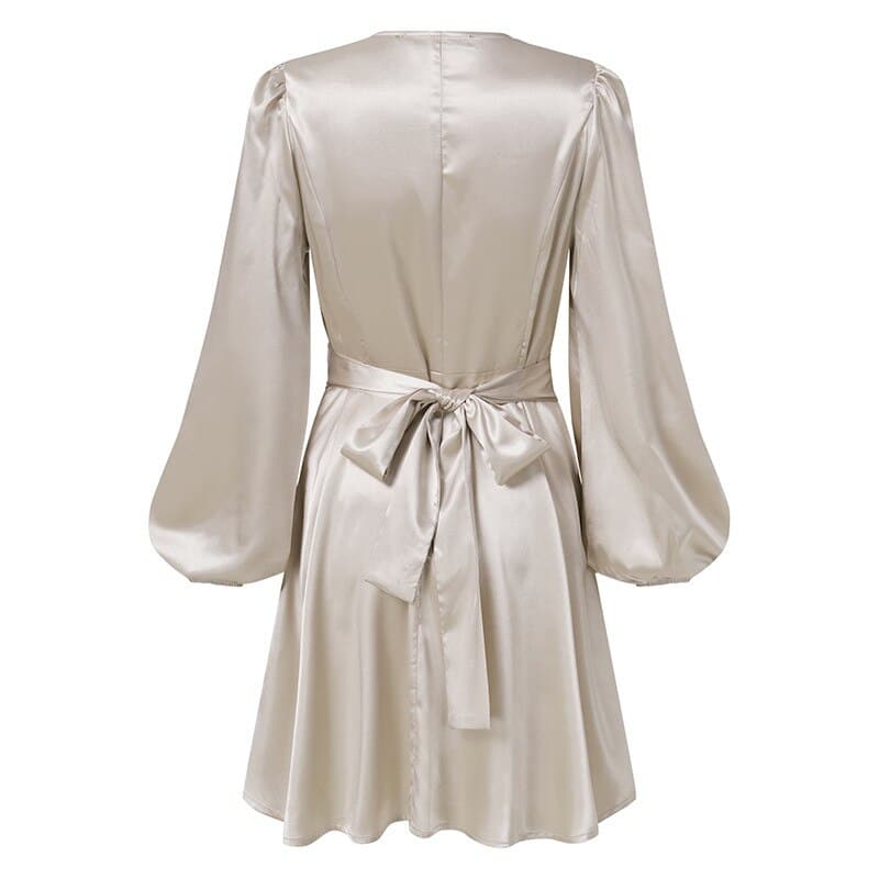 women's satin elegant dress, view 12 - MRSLM