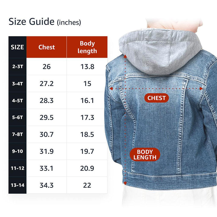 Saw It Liked It Hooded Denim Jacket for Kids - Colorful Jean Jacket - Best Design Denim Jacket for Kids - MRSLM
