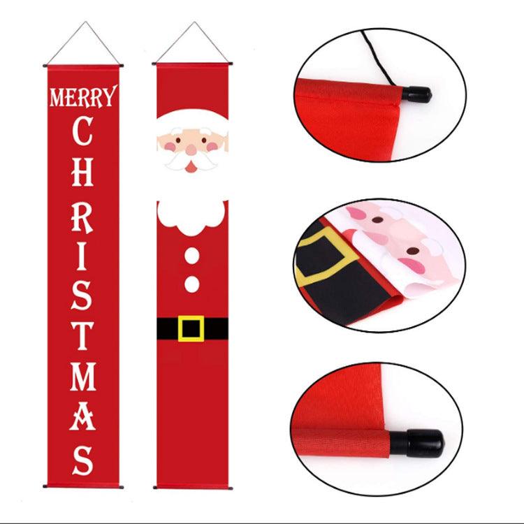 Merry Christmas Porch Banner Hanging Sign Home Xmas Party Pendant Door Ornaments For Home Decoration - MRSLM