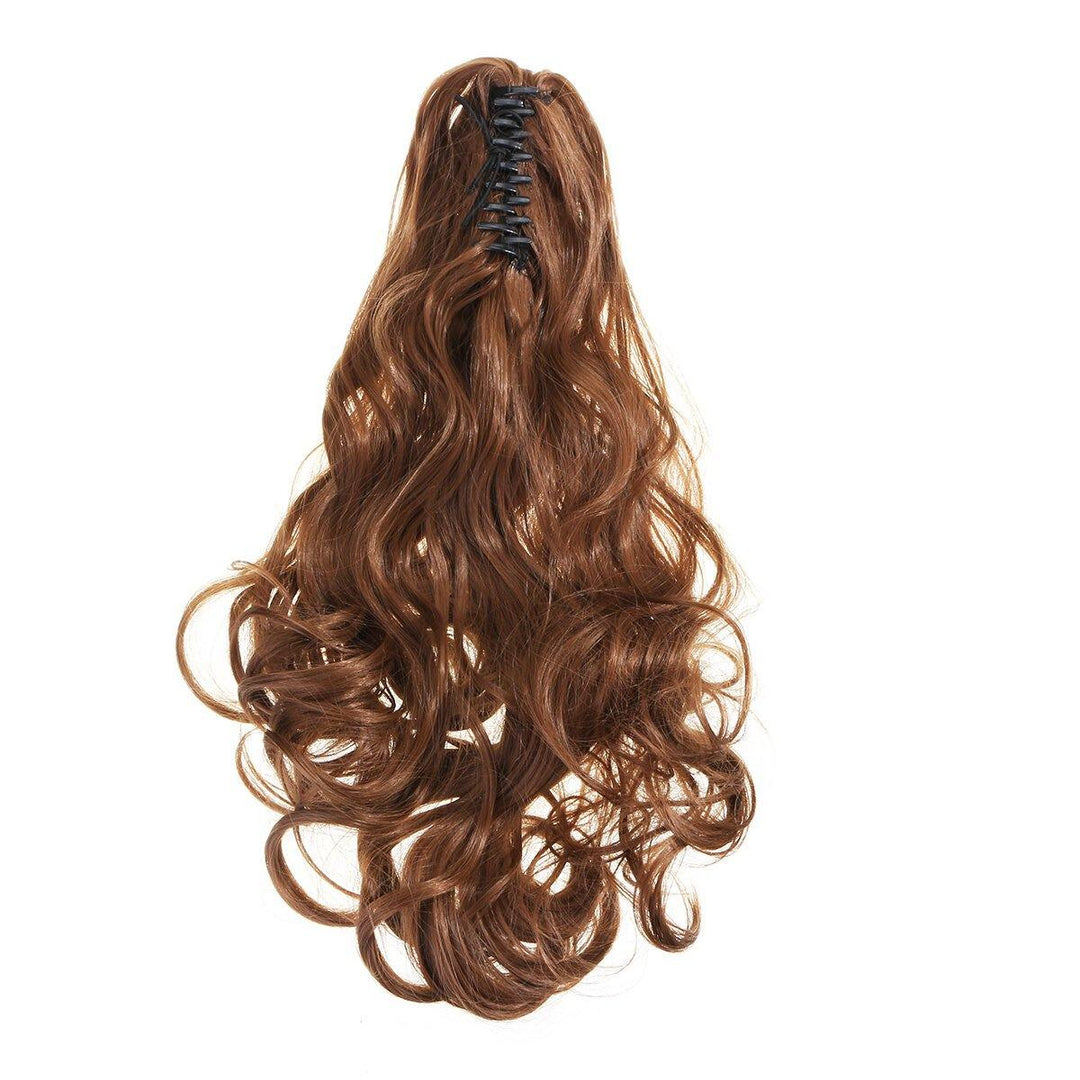 New 24inch Long Hair Extension Bun Wig PonyTail Matte High Temperature Silk Chemical Fiber Claw Clip - MRSLM