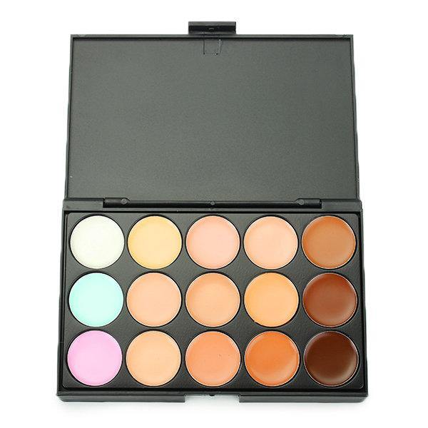 LuckyFine 15 Colors Professional Makeup Facial Concealer Palette Dark Shadow Beauty Cosmetic - MRSLM