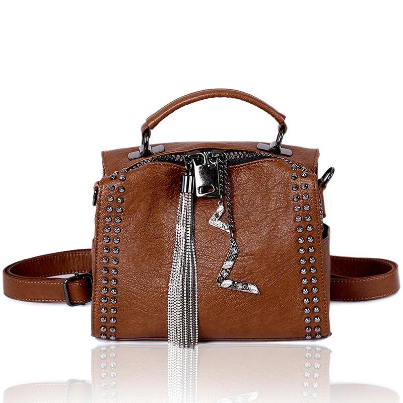 Women's Simple Leather Messenger Shoulder Bag - MRSLM