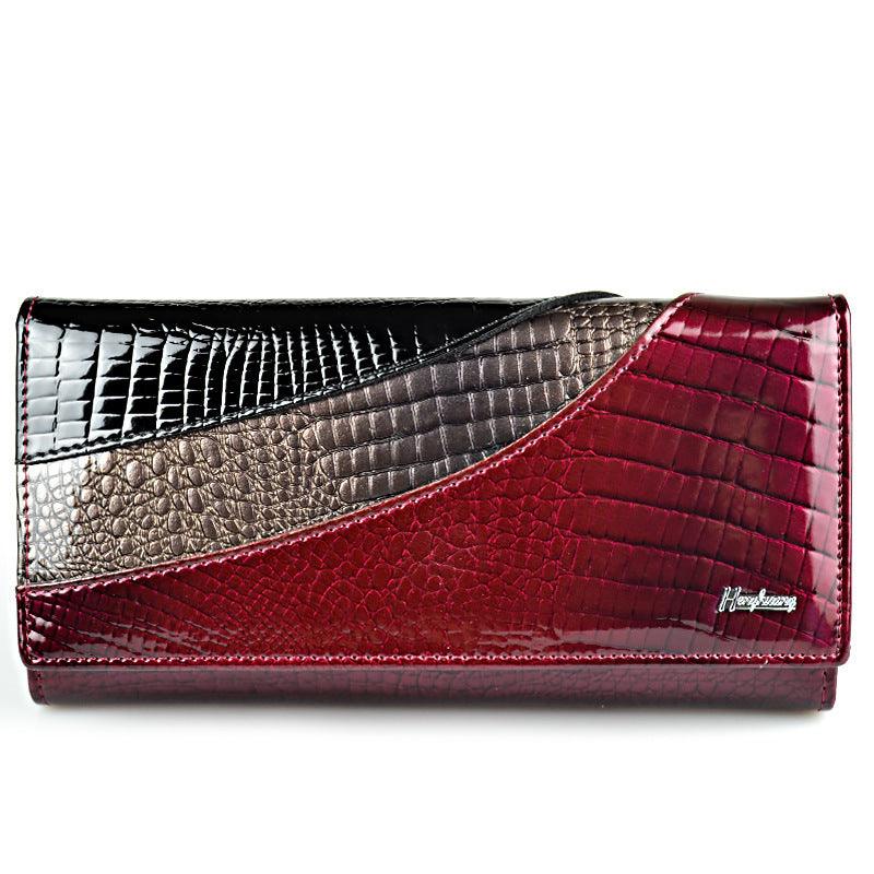 Cowhide patent leather wallet, view 6 - MRSLM
