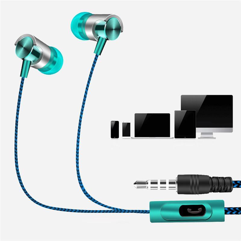 Universal 3.5mm In-Ear Stereo Earbuds Earphone Super Bass Music Headset With Mic for Mobile Phones - MRSLM