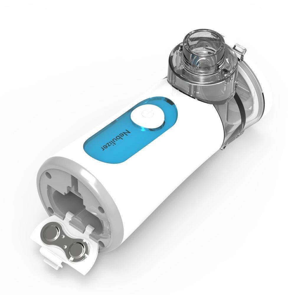2 in 1 Finger-Pulse Oximeter Handheld USB Inhale Mesh Nebulizer Ultrasonic Atomizer Humidifier Household Health Care Set Gift for Men Women Elderly - MRSLM