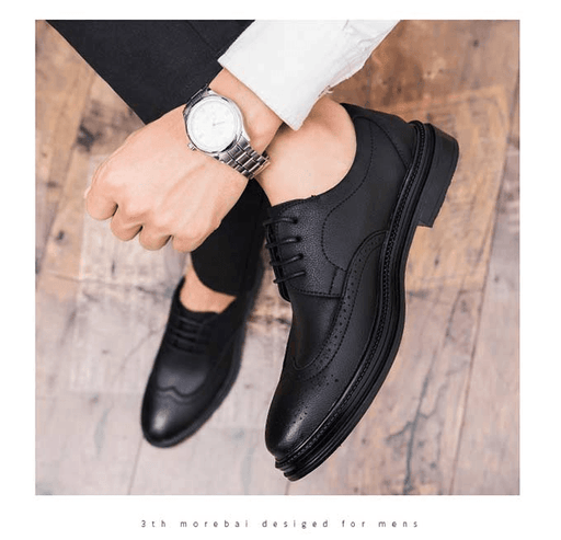 Men's brogue business shoes, view 8 - MRSLM