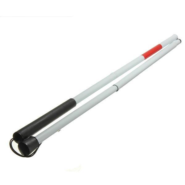 Easy Folding Blind Walking Stick Visually Impaired Crutch Cane Walker Aluminum Alloy - MRSLM
