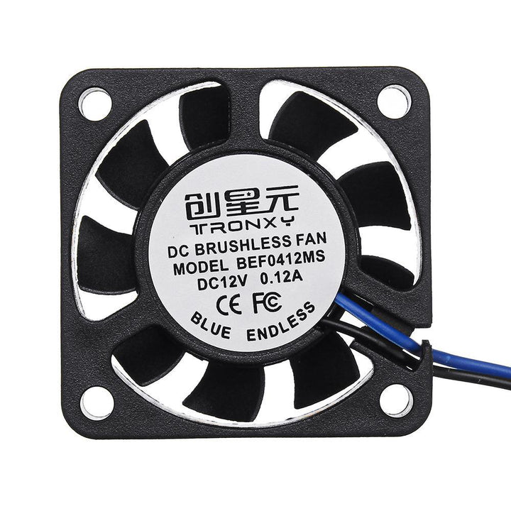 TRONXY® DC 12V 0.12A Blue 4010 Brushless Cooling Fan With 1.2M Cable For 3D Printer Part - MRSLM