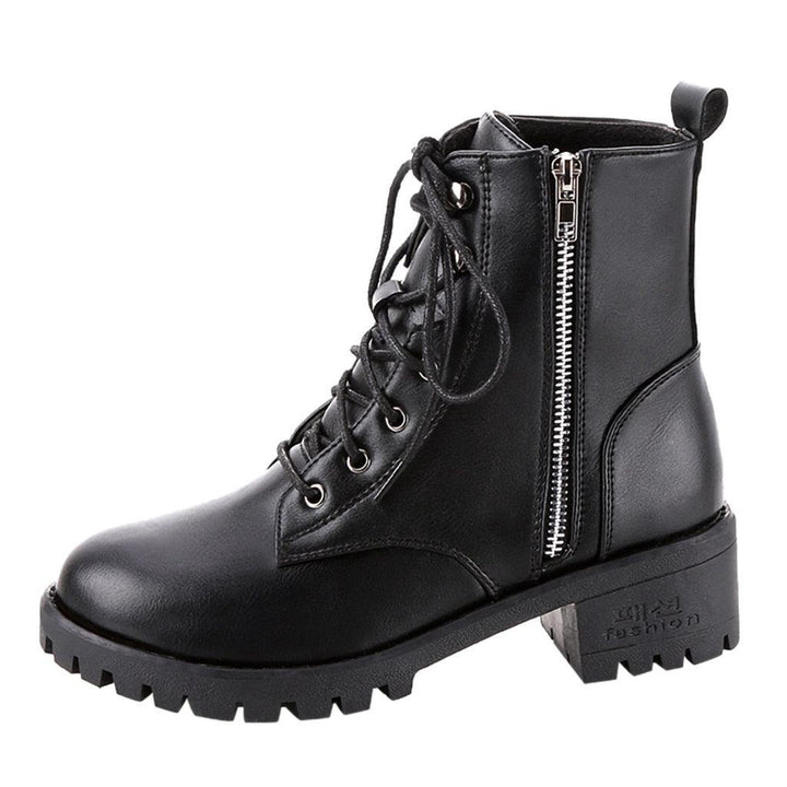 Ladies Vintage Combat Autumn Boots - MRSLM