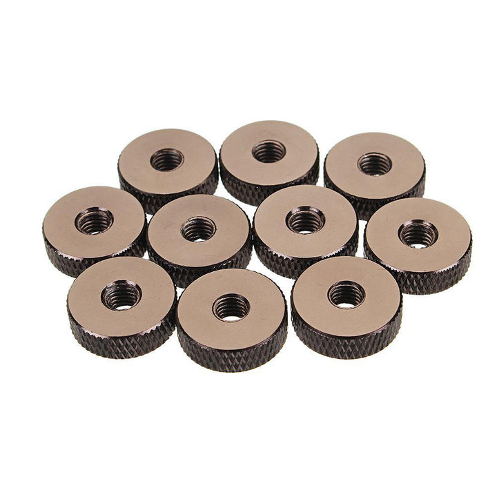Suleve M5AN1 10Pcs M5 Manual Knurled Thumb Screw Nut Spacer Flat Washer Aluminum Alloy Multicolor - MRSLM