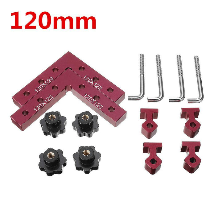 Drillpro 6pcs/set 120/140/160mm 90 Degree L-shaped Auxiliary Fixture Positioning Panel Fixing Clip Woodworking Clamping Tool - MRSLM