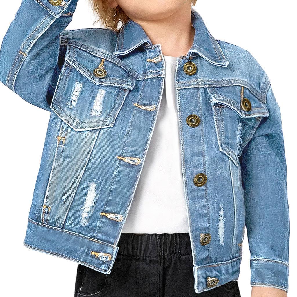 Sorry I Have Plans With Mom Toddler Denim Jacket - Cute Jean Jacket - Themed Denim Jacket for Kids - MRSLM