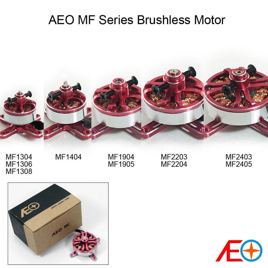 AEORC Brusheless RC Motor 1304/1306/1308/1404/1904/1905/2203/2204/2403/2405 for 3D Airplanes Multi-rotor - MRSLM