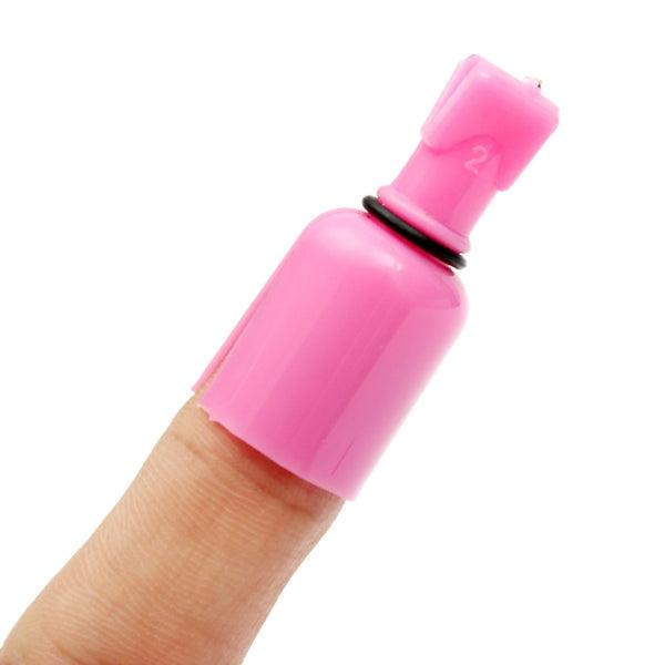 10Pcs Plastic Soak Off UV Gel Polish Remover Wrap Cap Clip Tool (Pink) - MRSLM