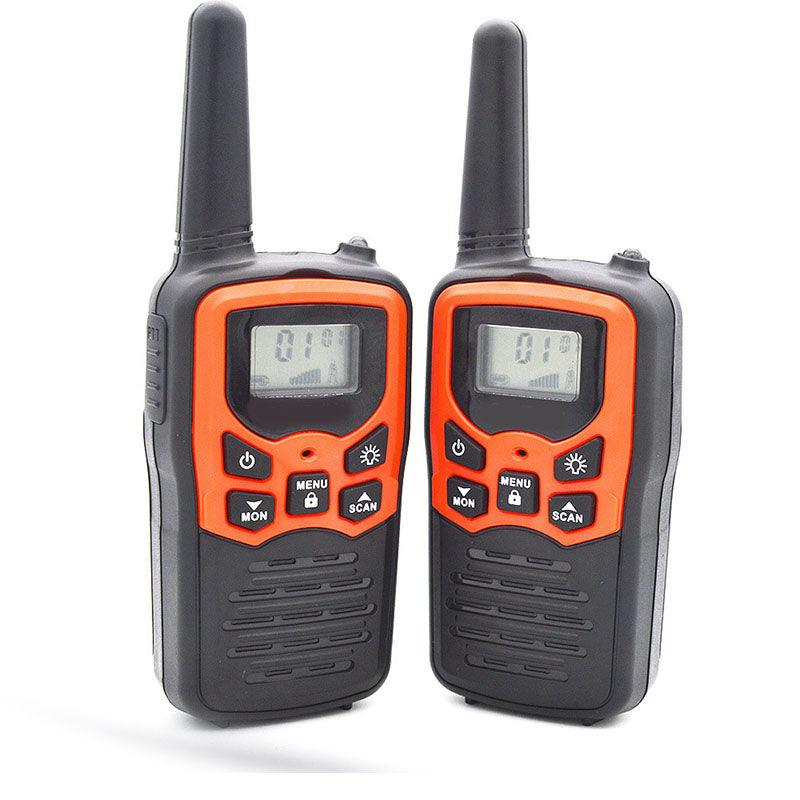 2Pcs Waterproof 400-470MHz 22CH Voice Operated Transmit Walkie Talkie Up to 8KM with Flashlight Two Way Radio 10 Call Tones - MRSLM