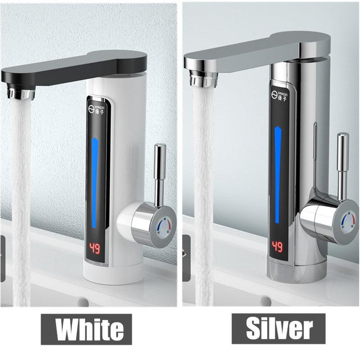 3300W Electric Hot Water Heater Faucet LED Ambient Light Temperature Display Instant Heating Tap 3S Quick Heating 360° Rotatable - MRSLM