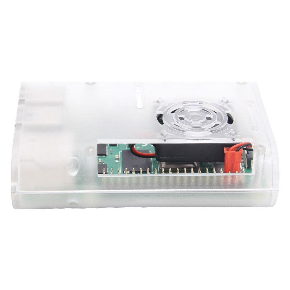 Black / Transparent Protective ABS Case Support Cooling Fan for Raspberry Pi 4 Model B - MRSLM