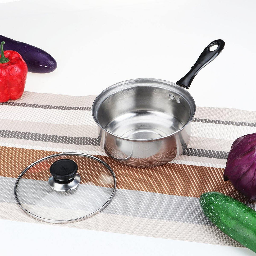 16cm Stainless Steel Steam Pot Thickening Hot Milk Pot Noodles Home Kitchen Cookware for Dinner Maker - MRSLM