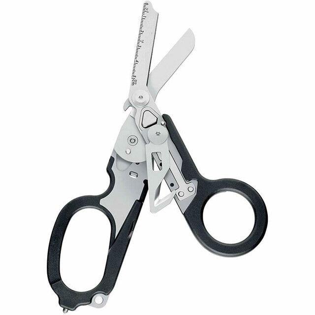 6 in 1 Multifunction Emergency Response Shears with Strap Cutter and Glass Black with MOLLE Compatible Holster - MRSLM