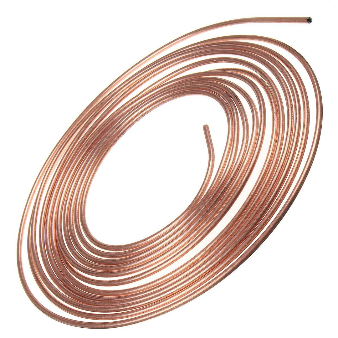 25ft Copper Brake Line Pipe Hose Kit 10 Male & 10 Female Nuts Joiner Joint 3/16 Union - MRSLM