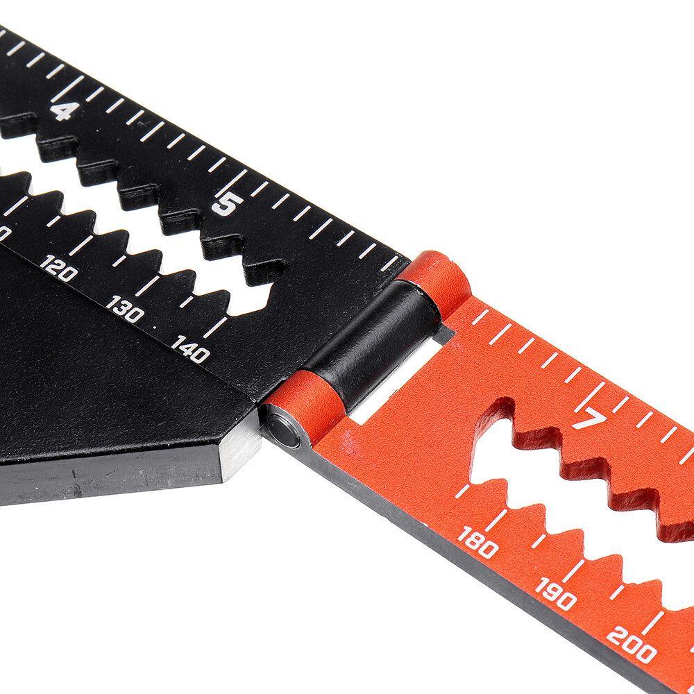 DOCTORWOOD 6 Inch Extendable Multifunctional Folding Triangle Ruler Carpenter Square with Base Precision Goniometer Multi-angle Measurement Woodworking Tools - MRSLM