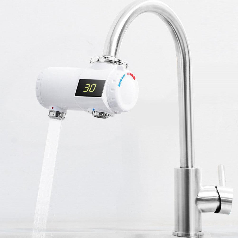 Xiaoda 220V 3000W Electric Hot Water Heater Faucet 3s Fast Instant Heating Home Bathroom Kitchen Hot & Cold Mixer Tap LED Display IPX4 Waterproof From - MRSLM