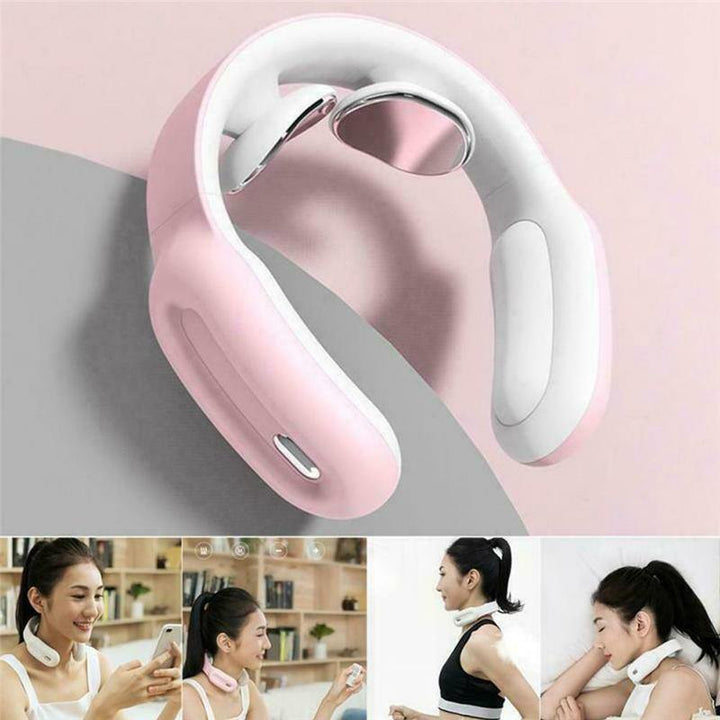 Cervical Neck Electric Massager Physical Therapy Electromagnetic Pulse Pain Relief - MRSLM