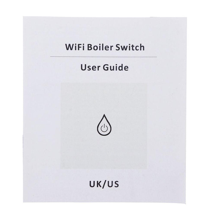 MoesHouse BS-US-W WiFi Smart Boiler 16A Switch Water Heater Smart Life Tuya APP Remote Control Alexa Google Home Voice Control Glass Panel - MRSLM