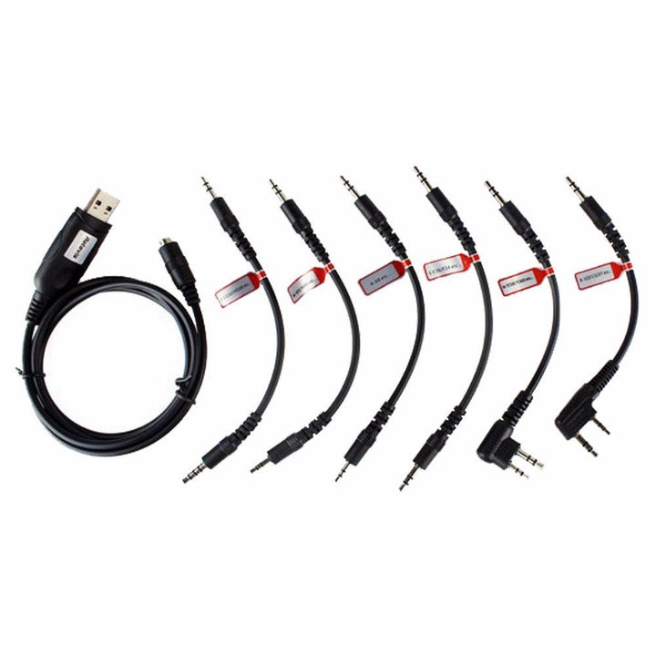 6 in 1 USB Programming Cable For YAESU BAOFENG UV-5R BF-888S For KENWOOD PUXING For Motorola For ICOM Radio Walkie Talkie C9002A - MRSLM