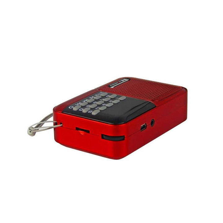 NONTAUS S61 Portable FM Radio TF Card Speaker Player (Red) - MRSLM