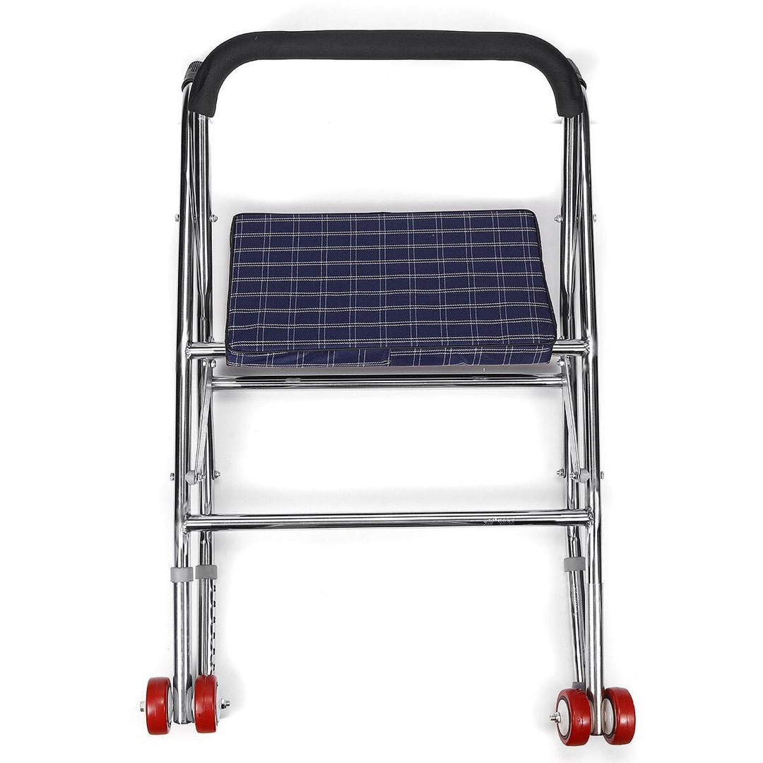 Folding Adult Walker Stainless Steel Walking Frame Elderly Medical Mobility Aid - MRSLM