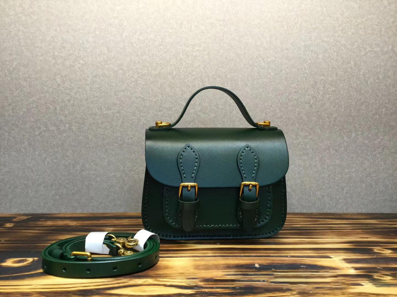 Vintage cowhide messenger bag, view 4 - MRSLM