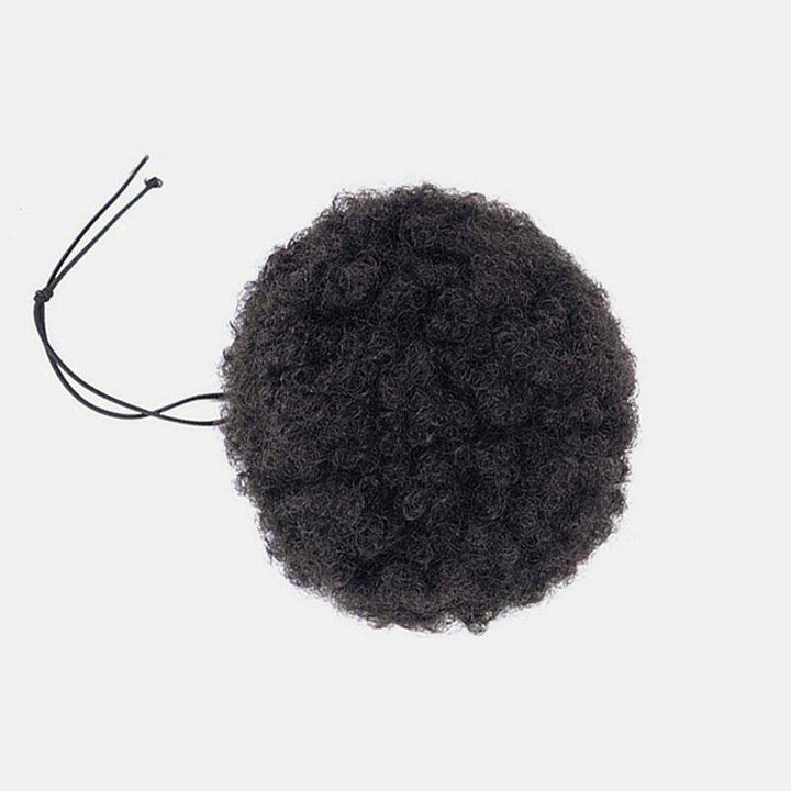 Afro Ponytail Hair Bun Drawstring Explosive Head Fluffy Curly Caterpillar Bun Hair Extensions - MRSLM