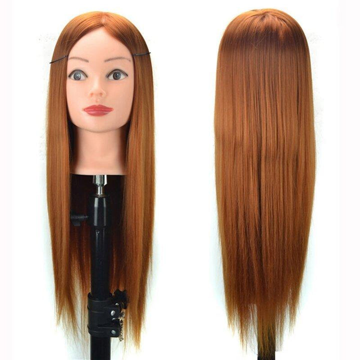 Hair Training Mannequin Head High Temperature Fiber Salon Model With Clamp Practice Braided Hair - MRSLM