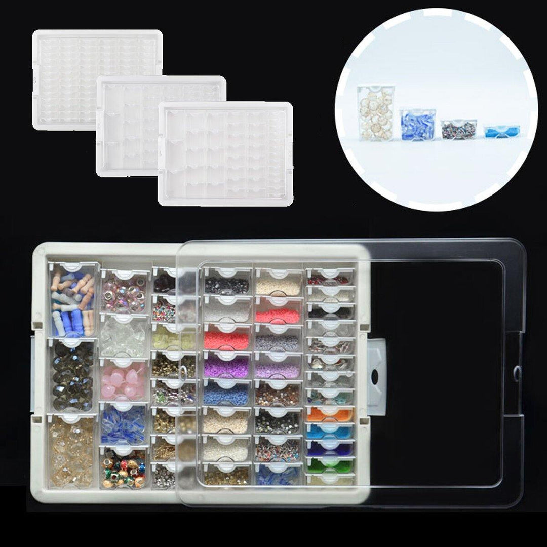 42/50/78Pcs Diamond Painting Box Diamond Jewelry Cross Stitch Grid Container Box - MRSLM