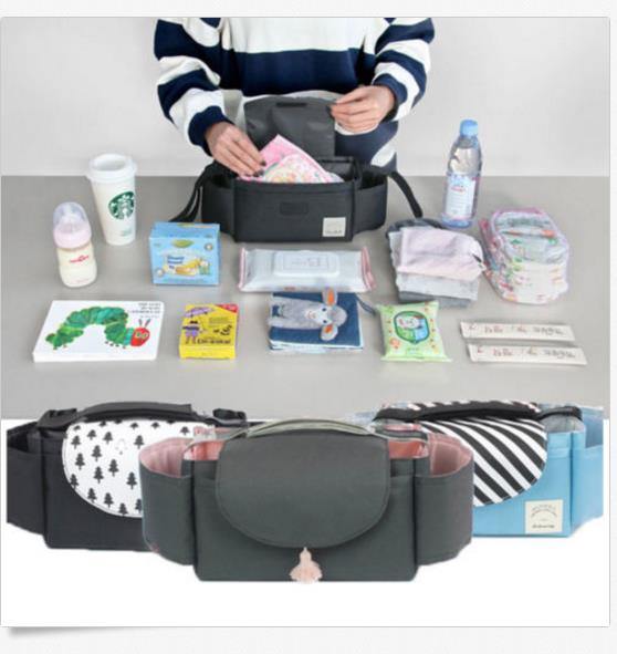 Universal Baby Strollers Organizer Pram Diaper Toy Handing Storage Handy Buggy Hook Bag - MRSLM