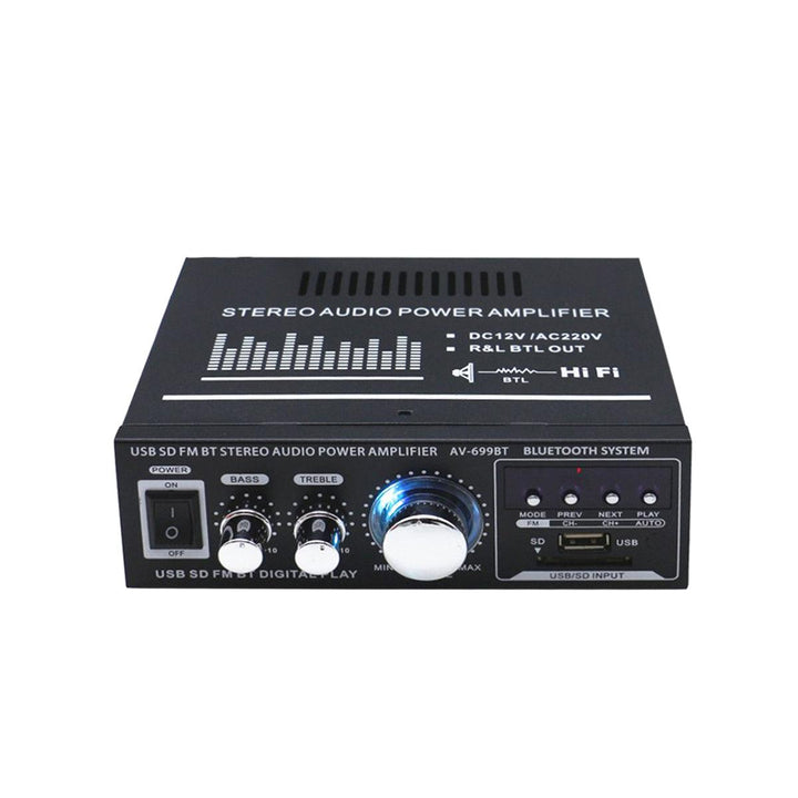 AV-699BT 400W 2CH bluetooth Home HiFi Stereo Power Amplifier Support USB Memory Card FM Radio 220V - MRSLM