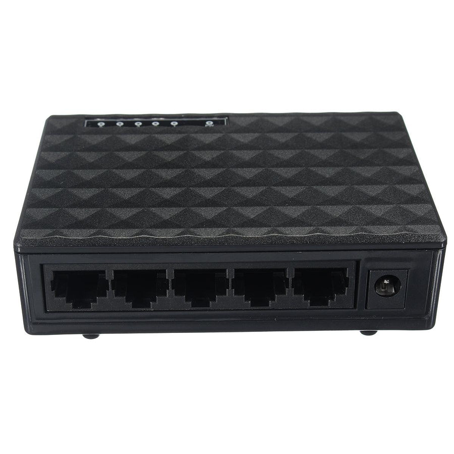 RJ45 5-Port 10/100Mbps Ethernet Network Switch Auto-MDI/MDIX Hub (Black) - MRSLM