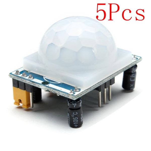 5Pcs HC-SR501 Human Infrared Sensor Module Including Lens - MRSLM