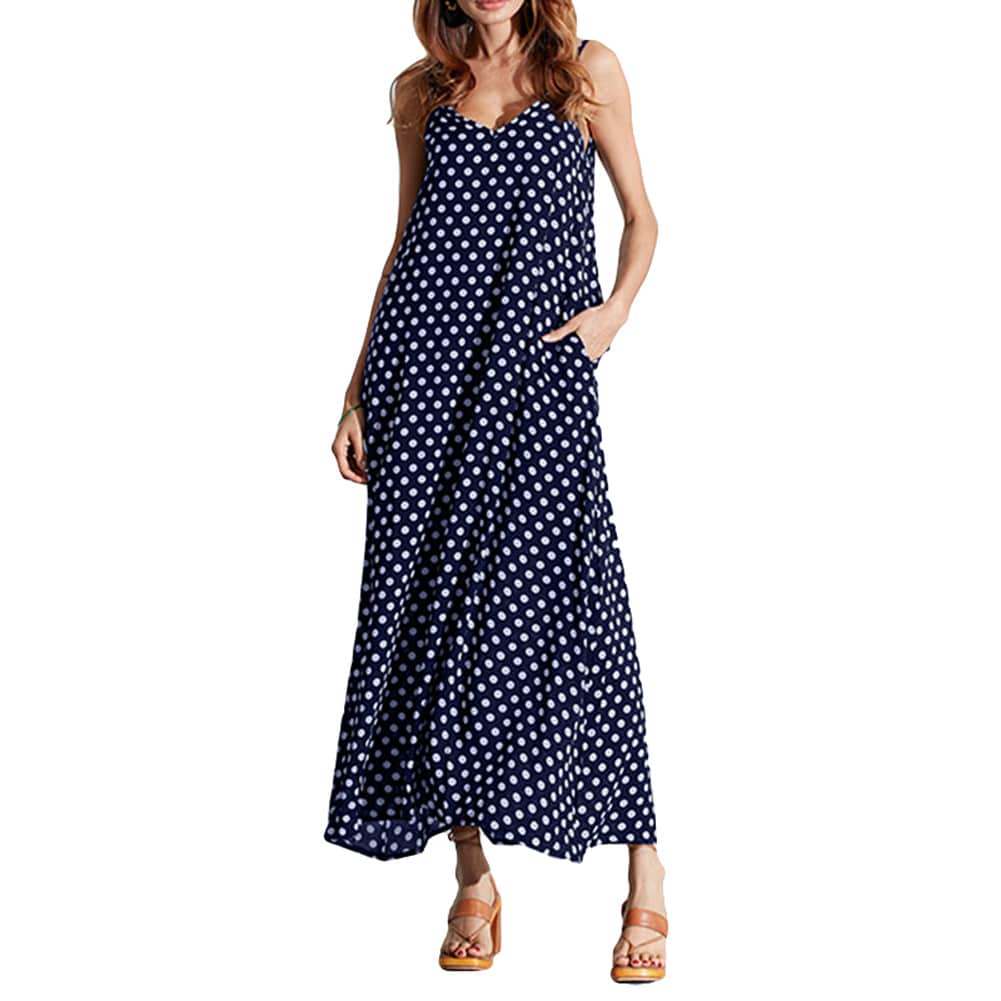 Women's Cami Dot Printed Maxi Dresses