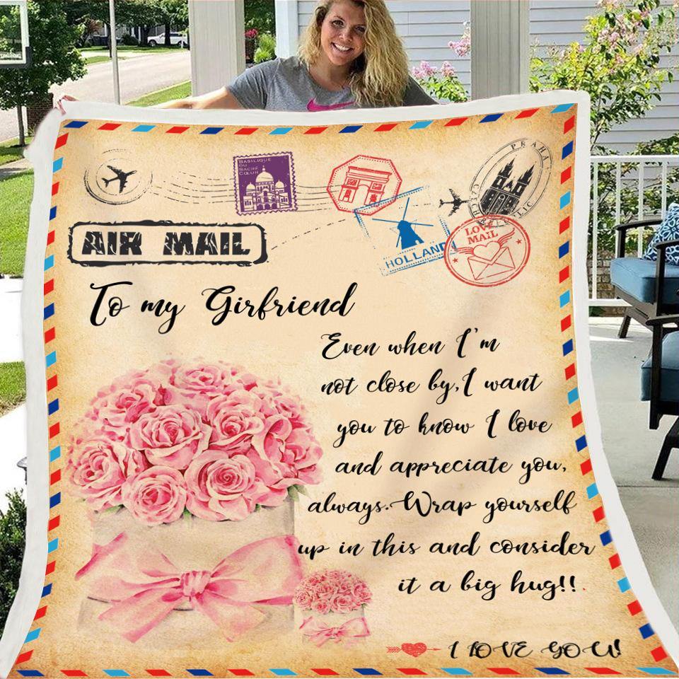 Fleece Blanket to My Daughter Son Wife Letter Printed Quilts Air Mail Blankets Positive Encourage and Love GiftsDrop Ship - MRSLM