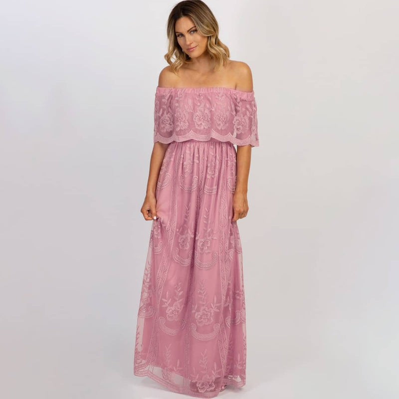 Off Shoulder Maxi Dress for Women